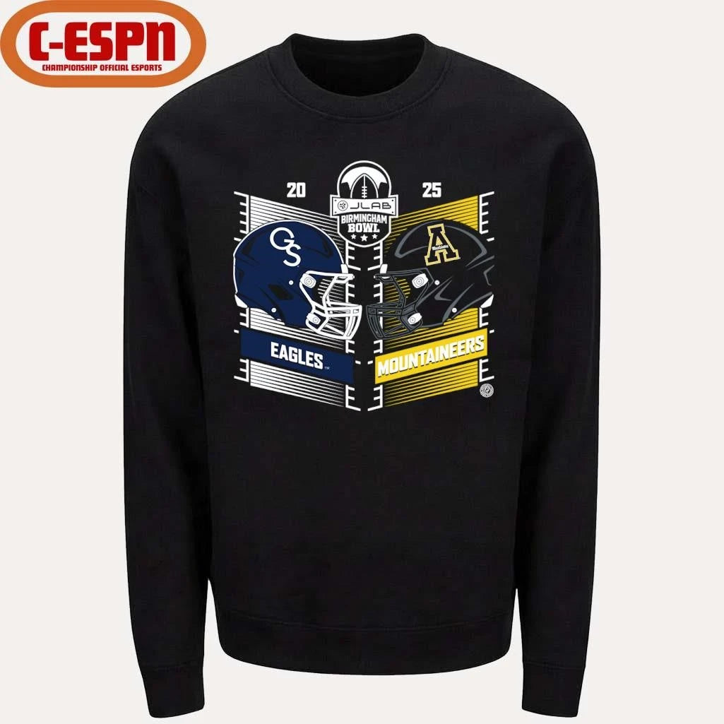 Official Birmingham Bowl Head To Head Georgia Southern Vs. Appalachian State Shirt