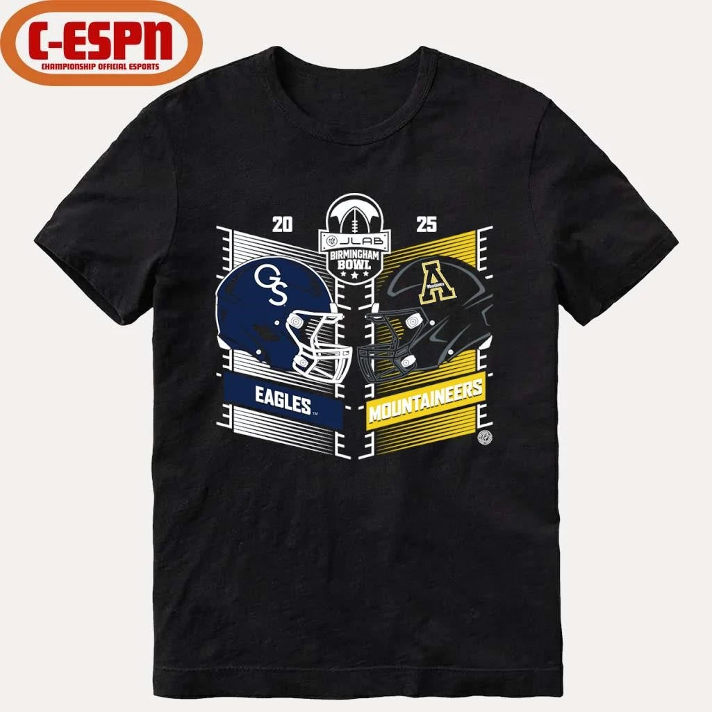 Official Birmingham Bowl Head To Head Georgia Southern Vs. Appalachian State Shirt