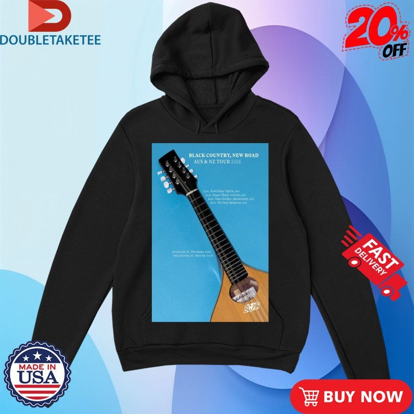 Official Black Country New Road AU NZ Tour 2026 Guitar Shirts