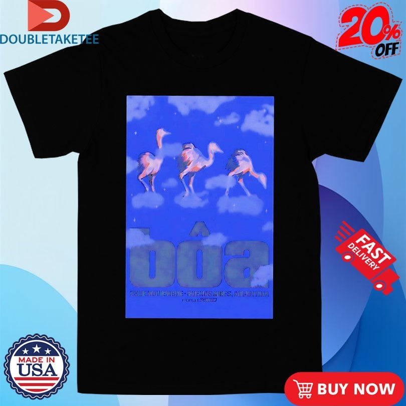 Official Bôa Buenos Aires Argentina Nov 23 2025 Shirts