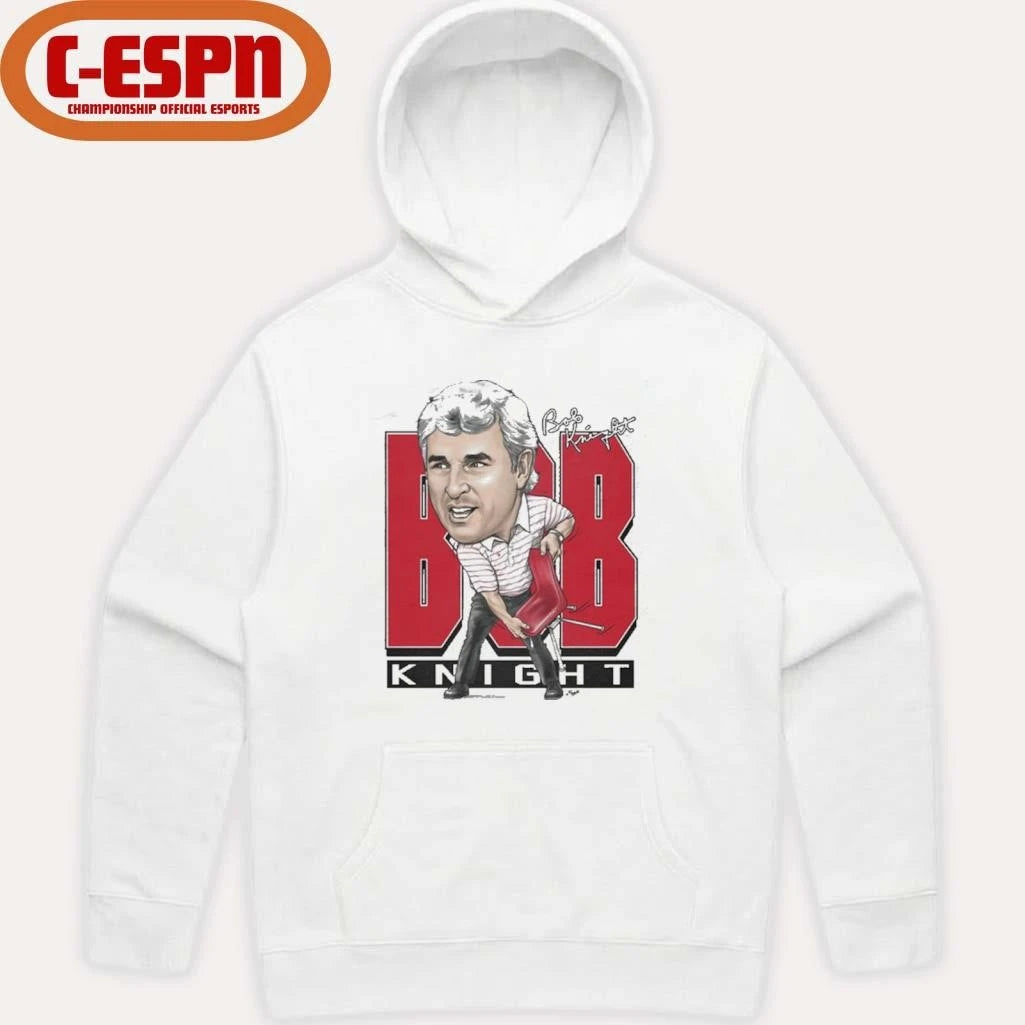 Official Bob Knight Chair Throw Caricature T-Shirt