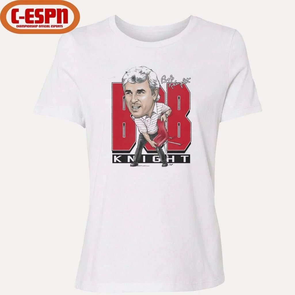 Official Bob Knight Chair Throw Caricature T-Shirt