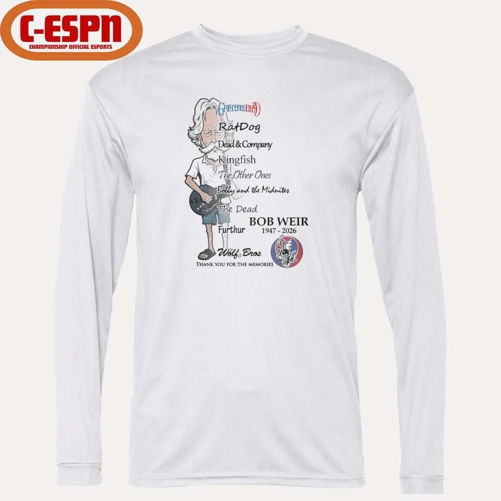 Official Bobby Weir 1947-2026 Grateful Dead Wolf Bros Shirt