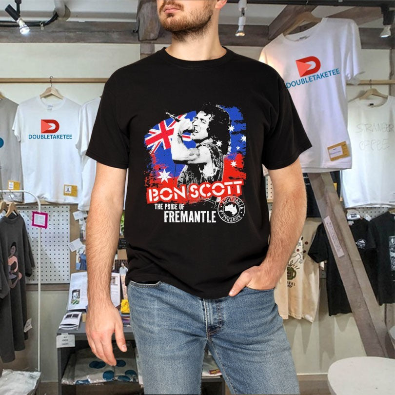 Official Bon Scott The Pride Of Fremantle Australia Stamp Shirts
