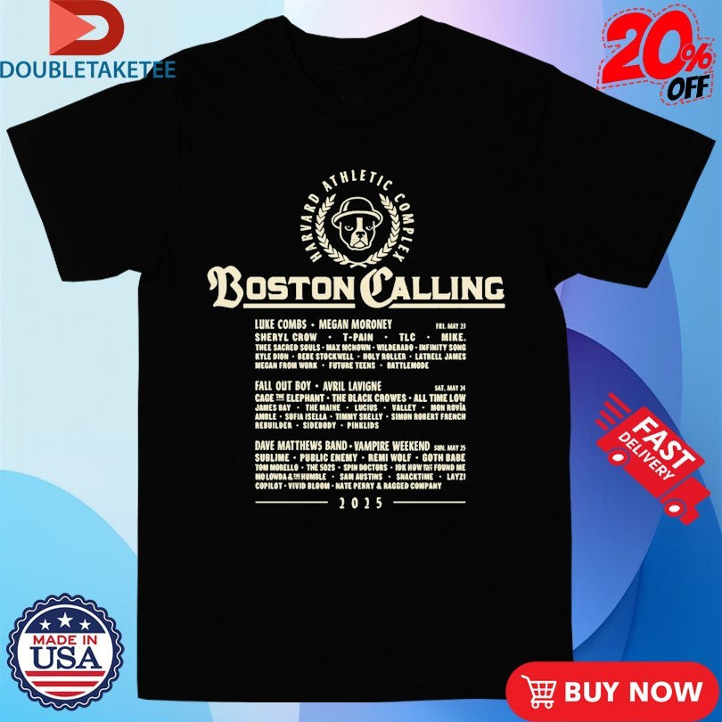Official Boston Calling Music Festival Harvard Athletic Complex 2025 Laurel Shirts
