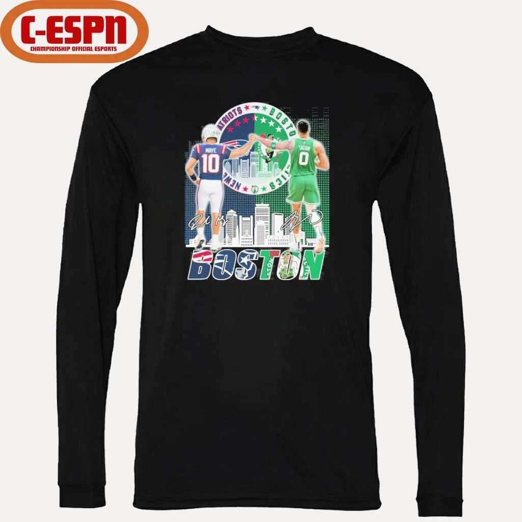 Official Boston Sports Teams Drake Maye And Jayson Tatum Shirt