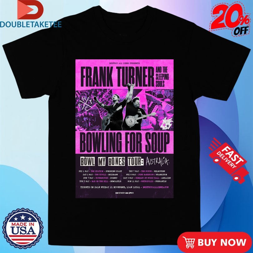 Official Bowling For Soup Bowl My Bones Tour AUS 2026 Shirts