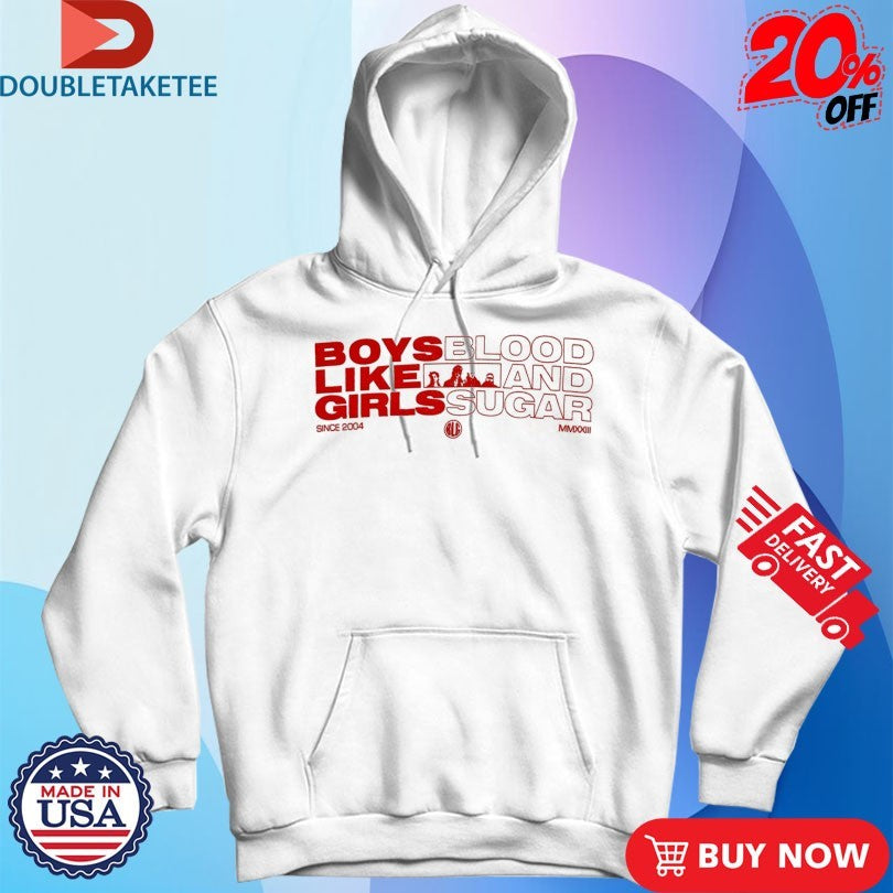 Official Boys Like Girls Blood And Sugar Since 2004 Text Block Shirts
