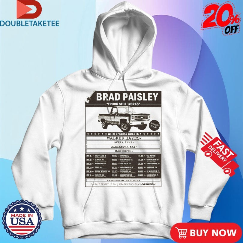 Official Brad Paisley Truck Still Works World Tour 2025 Dates Shirts