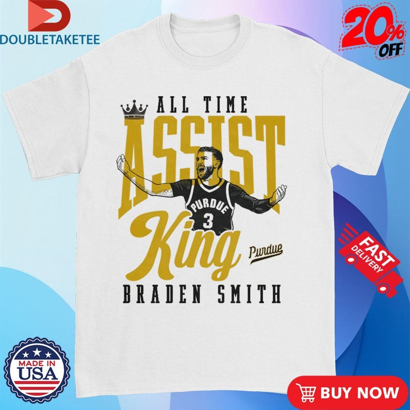 Official Braden Smith All Time Assist King Purdue Boilermakers Shirts