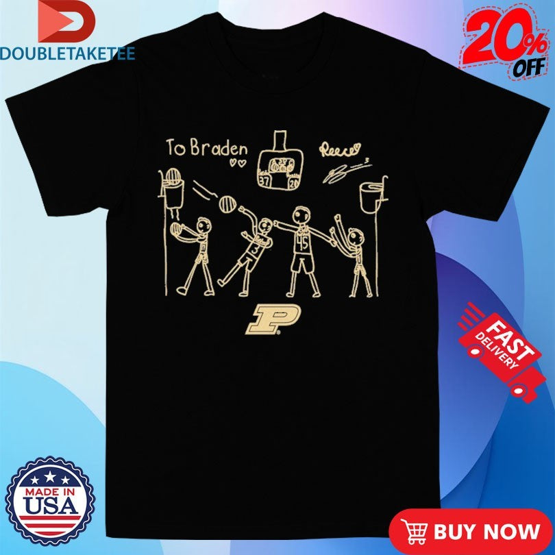 Official Braden Smith Drawing Purdue Boilermakers T-Shirtss