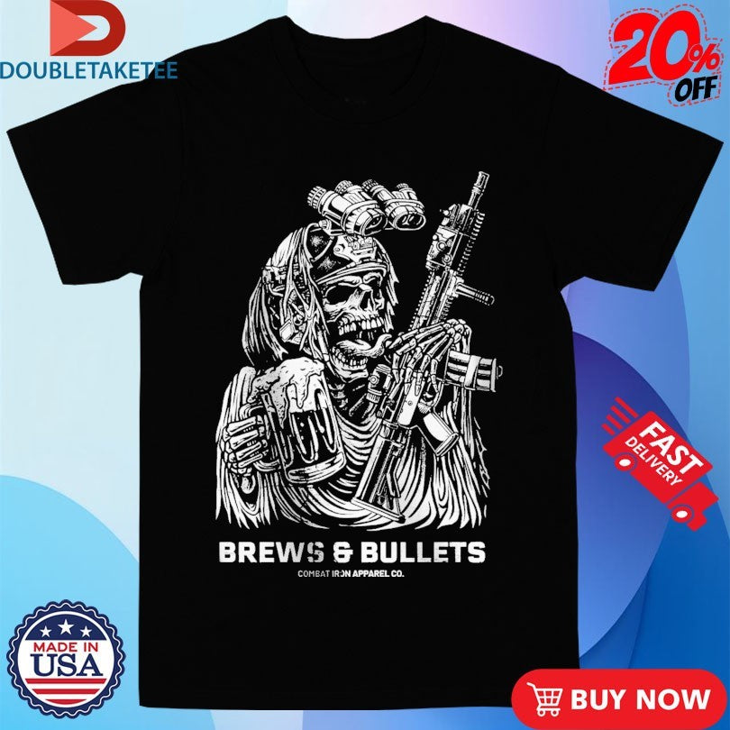 Official Brews &amp; Bullets Combat Iron Beer Shirts