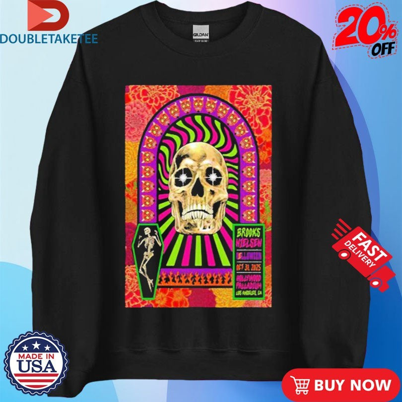 Official Brooks Nielsen Helloween Show Oct 31 2025 Hollywood Palladium Skull Shirts
