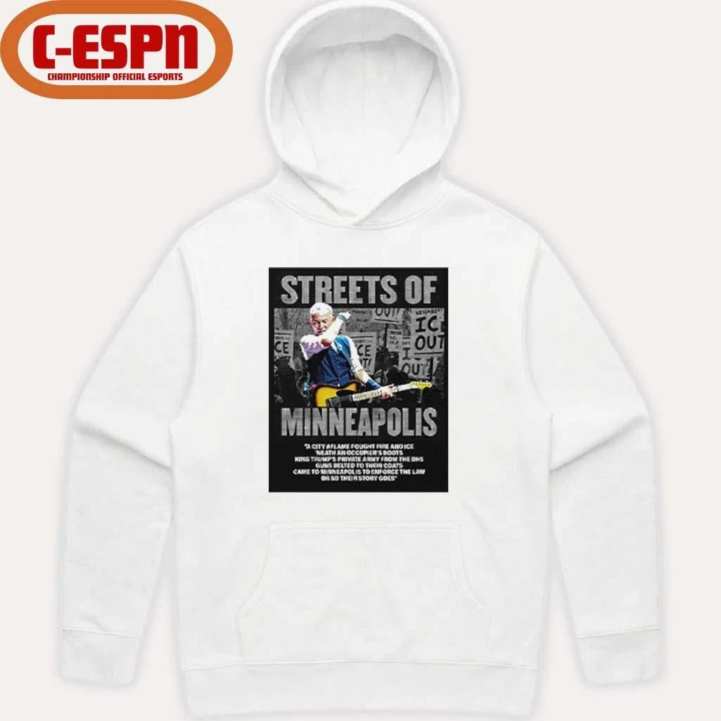 Official Bruce Springsteen Streets Of Minneapolis Anti ICE Shirt