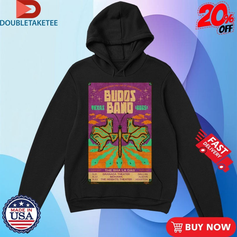 Official Budos The Sha La Das Tour Texas 2025 Shirts