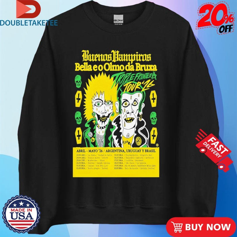 Official Buenos Vampiros Argentina, Uruguay And Brasil April-May 2026 Tour Shirts