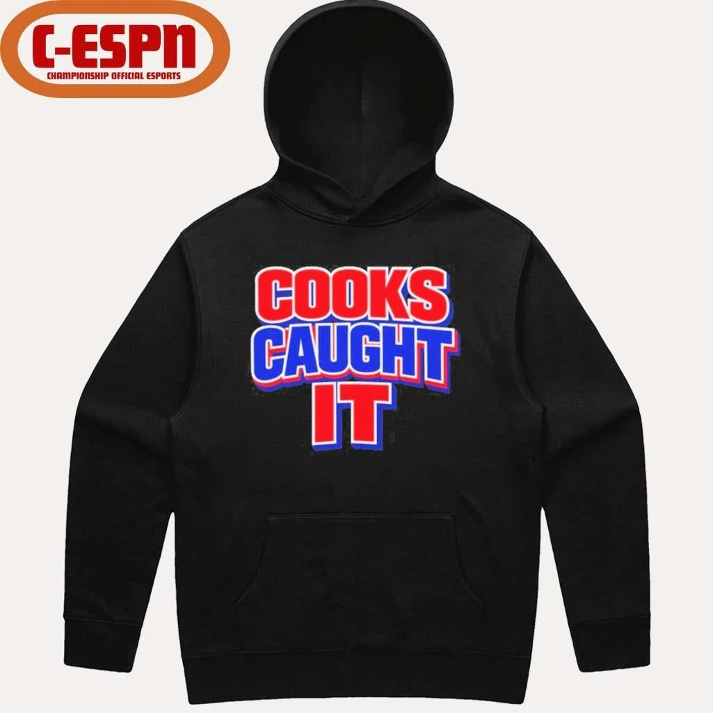Official Buffalo Cooks Caught It Bold Red Blue T-Shirt