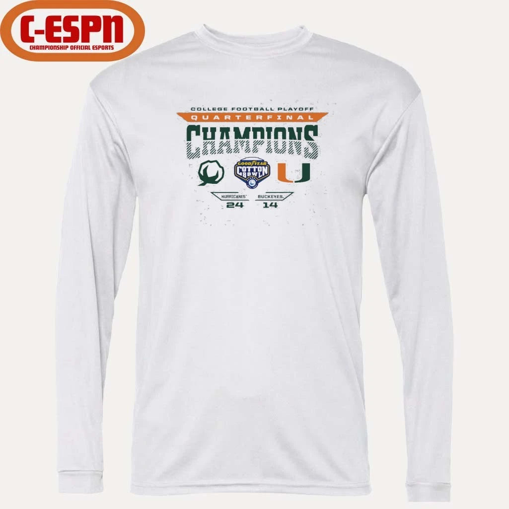 Official CFP 2025 Cotton Bowl Miami Champions Score Shirt