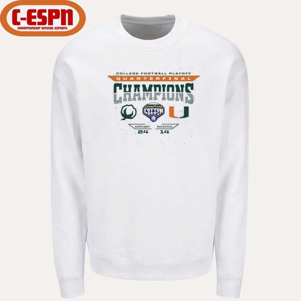 Official CFP 2025 Cotton Bowl Miami Champions Score Shirt