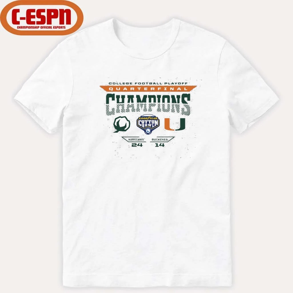 Official CFP 2025 Cotton Bowl Miami Champions Score Shirt