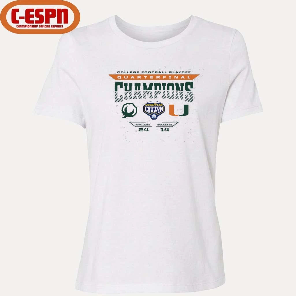 Official CFP 2025 Cotton Bowl Miami Champions Score Shirt