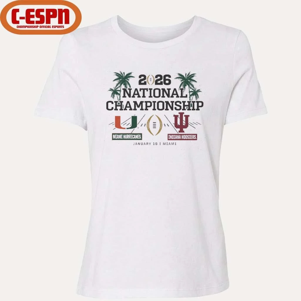 Official CFP Championship Game Matchup Miami Vs Indiana 2026 Shirt