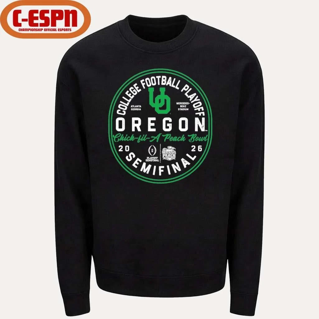 Official CFP Semifinal Oregon 2026 Peach Bowl Bound T-Shirt