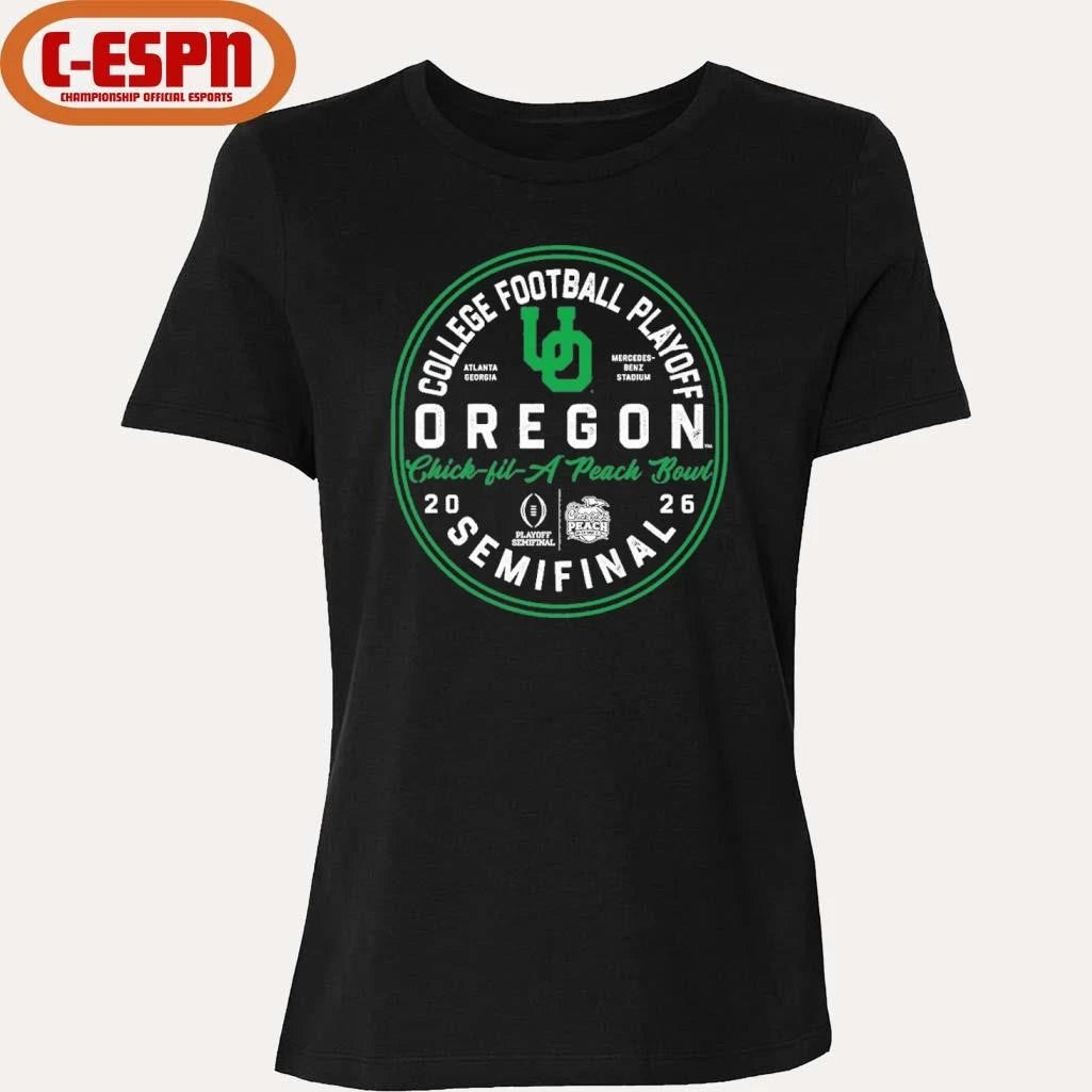 Official CFP Semifinal Oregon 2026 Peach Bowl Bound T-Shirt
