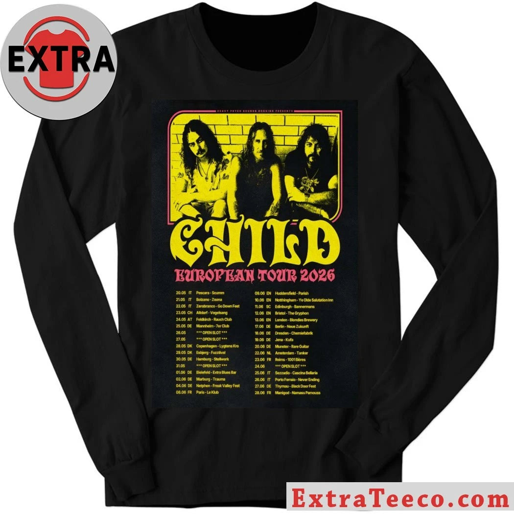 Official CHILD European Tour 2026 Poster Shirt