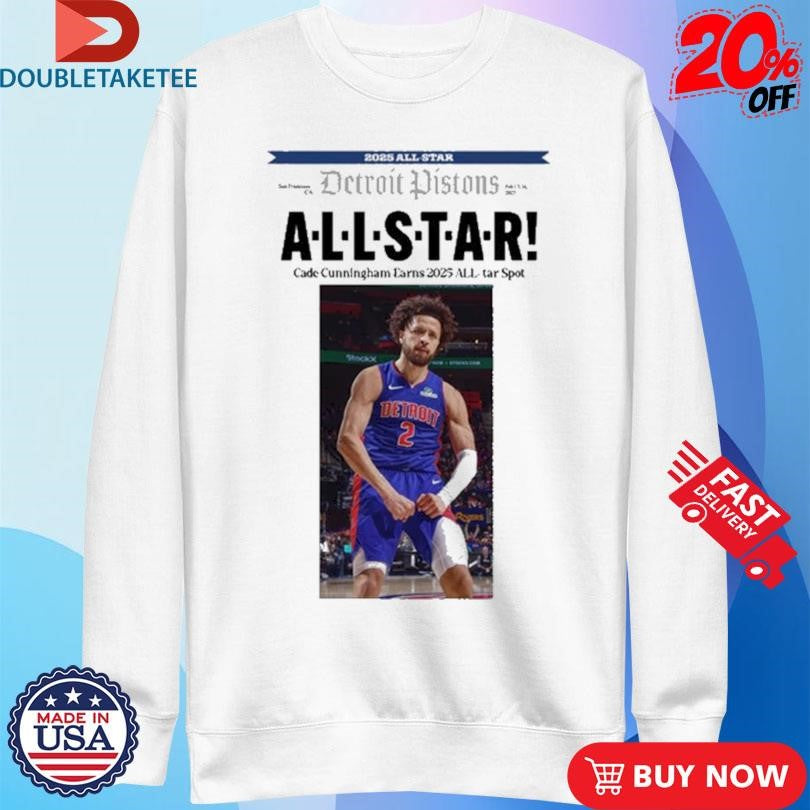 Official Cade Cunningham EarnsTar Spot  2025 All Star Detroit Pistons Shirts