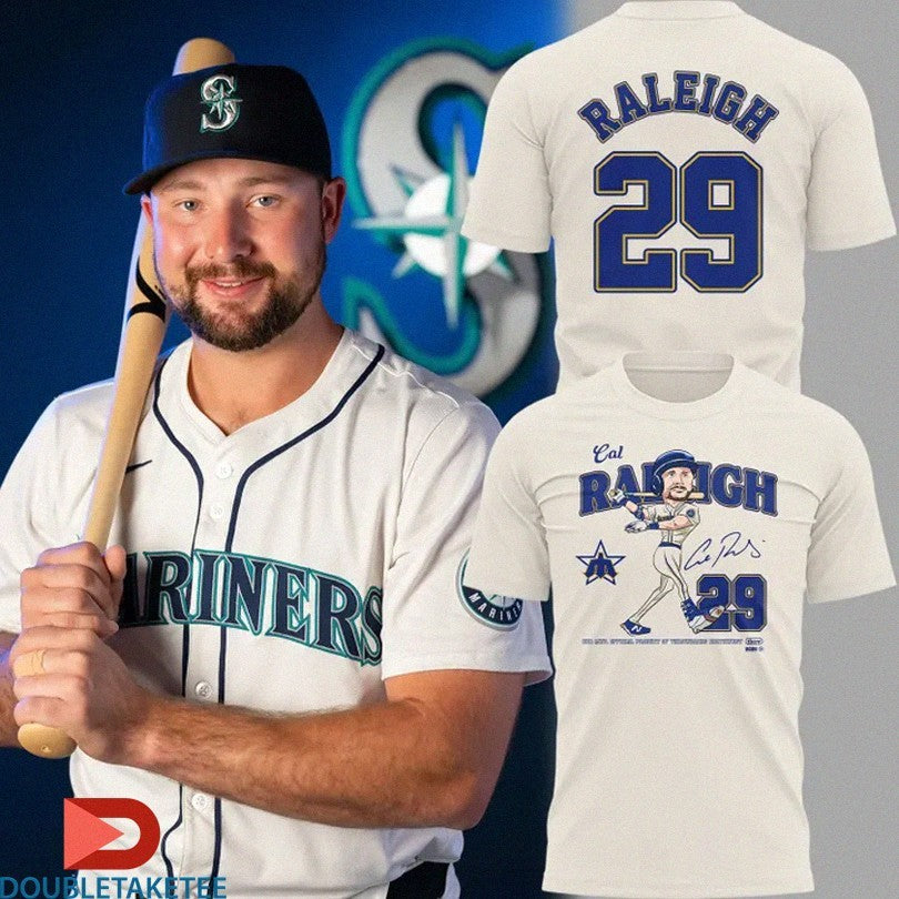 Official Cal Raleigh #29 MVP Seattle Mariners 2025 Signature Shirts