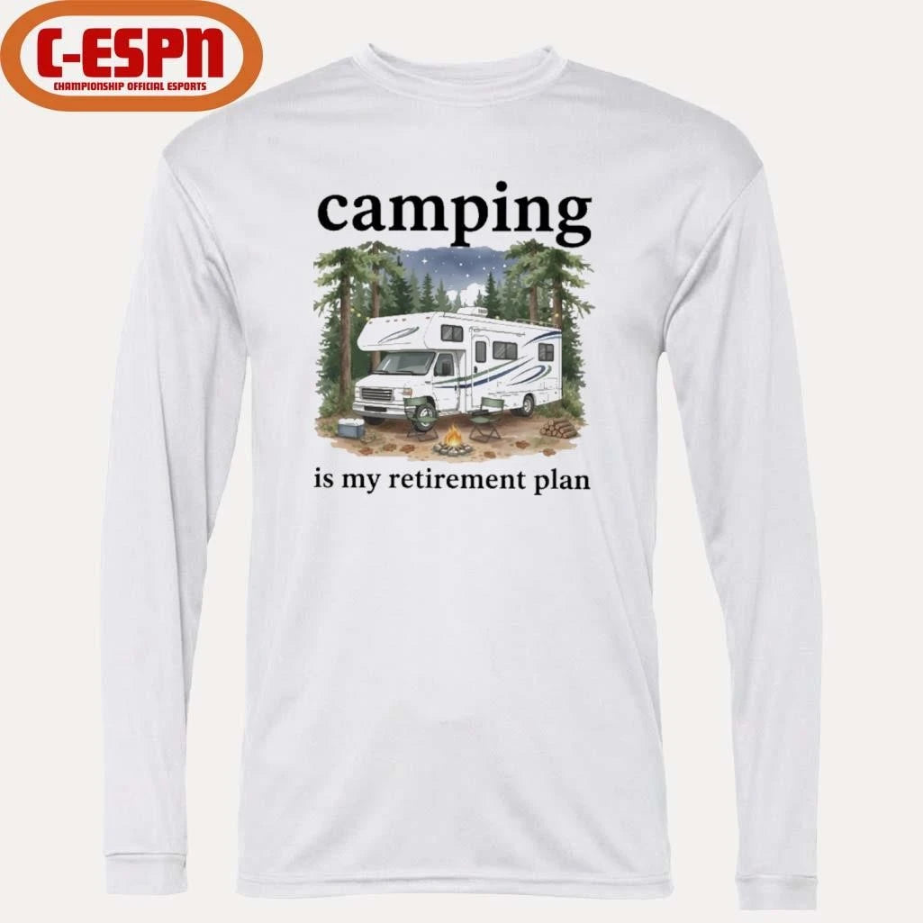 Official Camping Is My Retirement Plan RV Car In The Forest Shirt