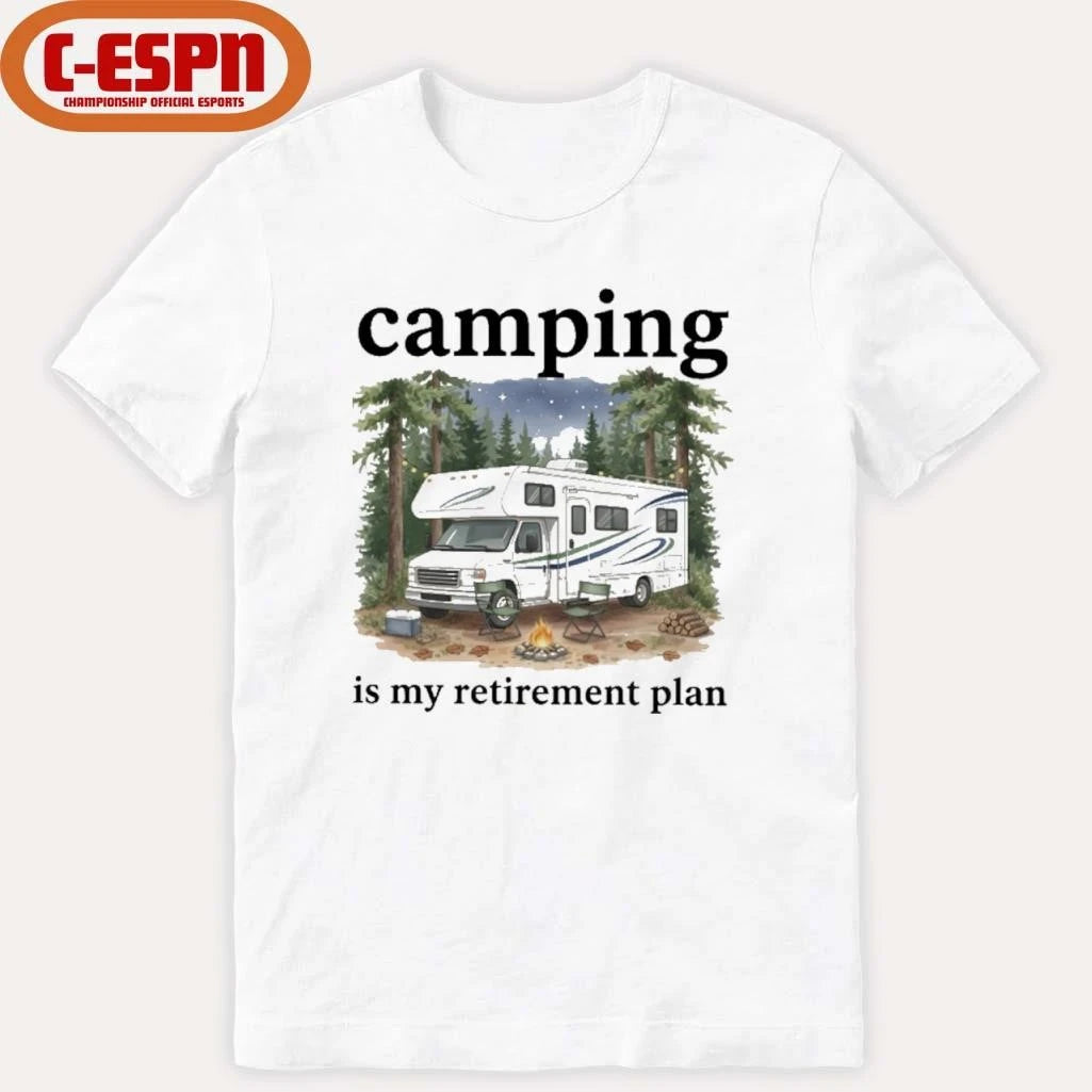 Official Camping Is My Retirement Plan RV Car In The Forest Shirt