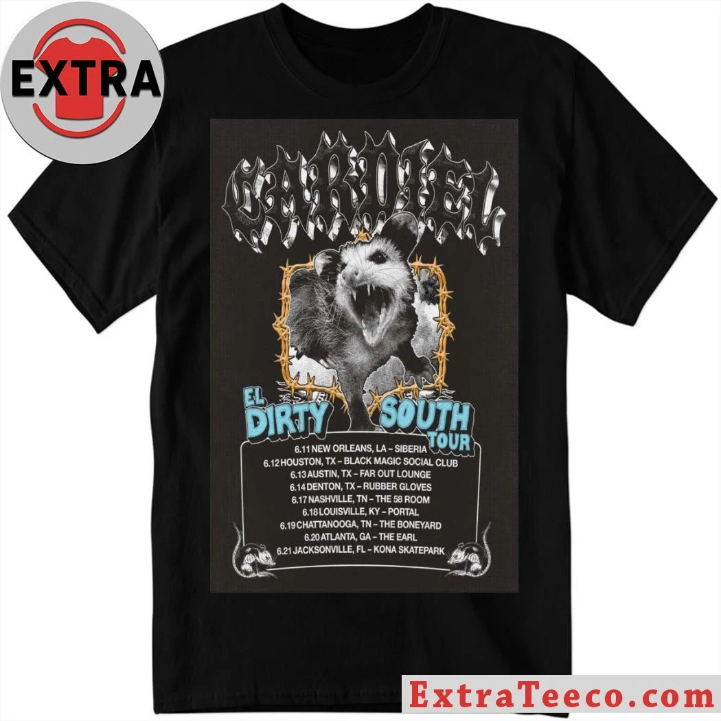Official Cardiel EL Dirty South Tour 2026 Poster Shirt