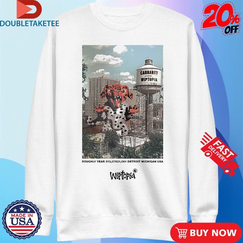 Official Carhartt WIP Roughly Year Detroit Michigan USA Wiptopia Shirts