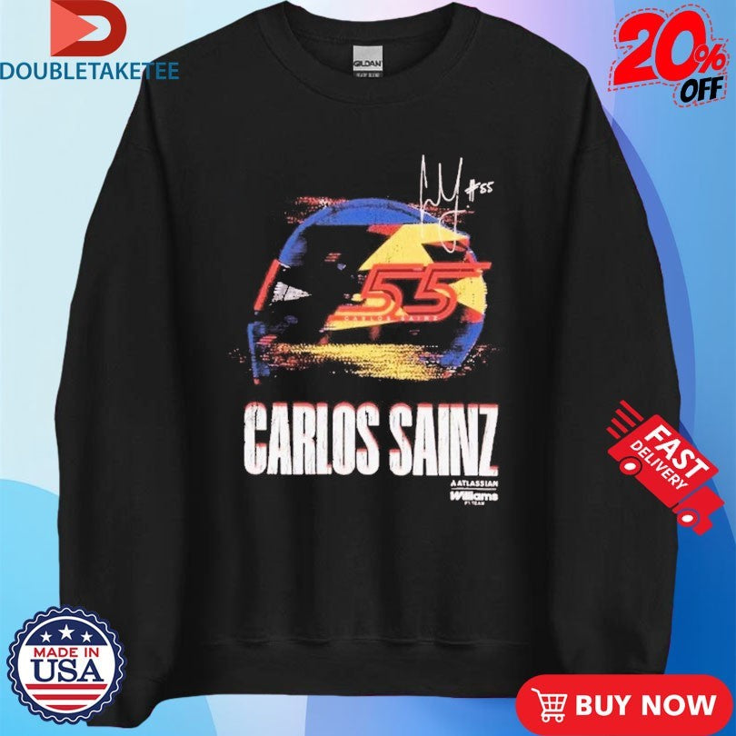 Official Carlos Sainz Kids Glitch Helmet Williams F1 Shirts