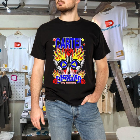 Official Cartel x Double Chroma 20 Year Anniversary Tour 2025 Hands Shirts