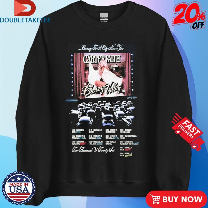 Official Carter Faith The Cherry Valley Tour 2026 Dates Shirts