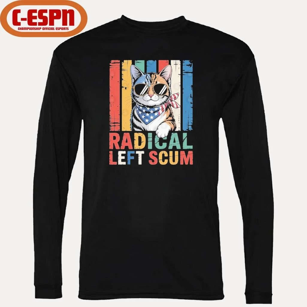 Official Cat Radical Left Scum Vintage T-Shirt