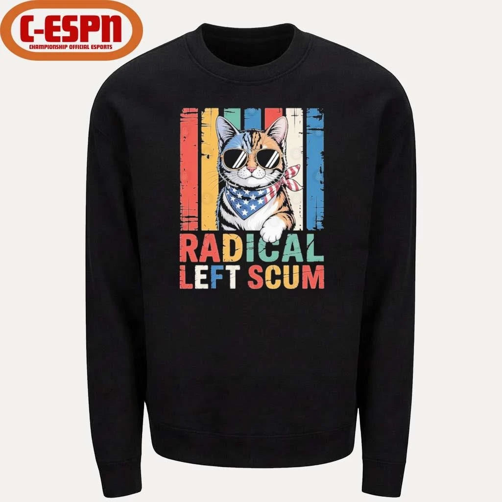 Official Cat Radical Left Scum Vintage T-Shirt