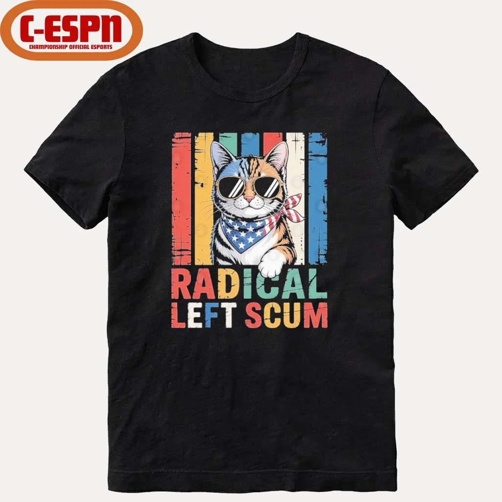 Official Cat Radical Left Scum Vintage T-Shirt