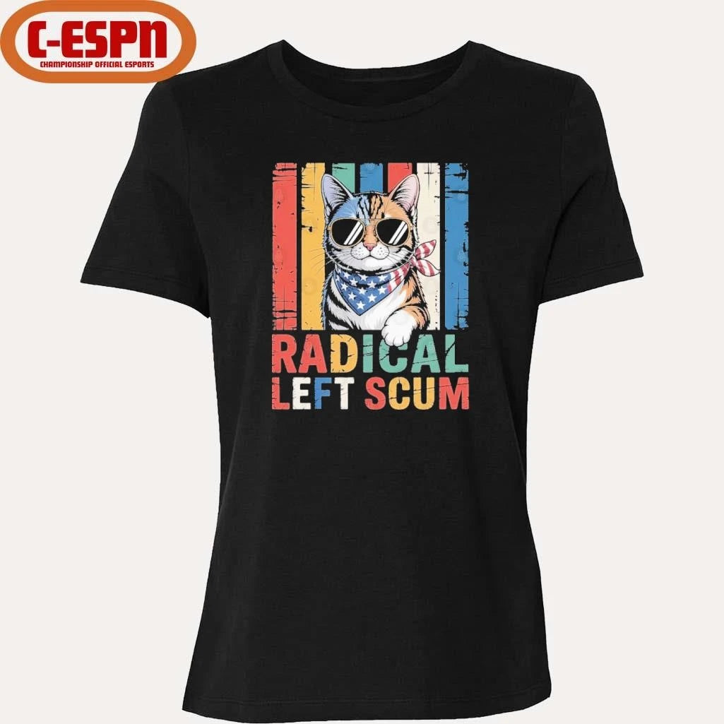 Official Cat Radical Left Scum Vintage T-Shirt
