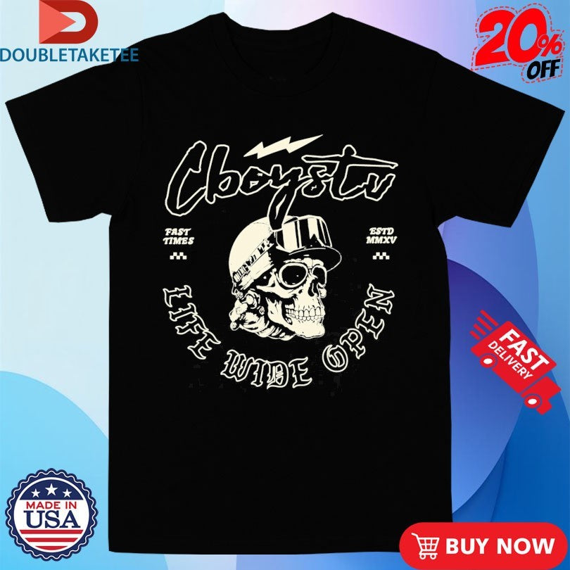 Official CboysTV Life Wide Open Fast Times Chrome Hearts Skull Shirts