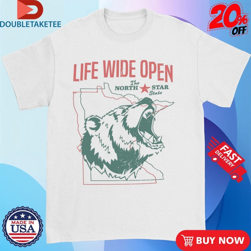 Official CboysTV Life Wide Open The North Star State Bear Shirts