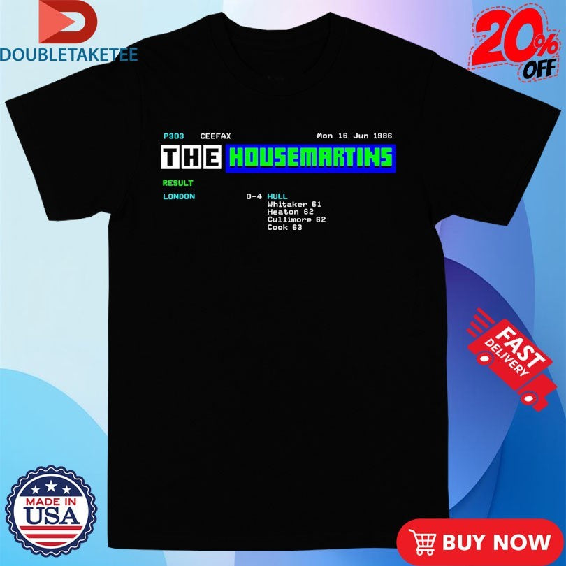 Official Ceefax The Housemartins 1986 Shirts