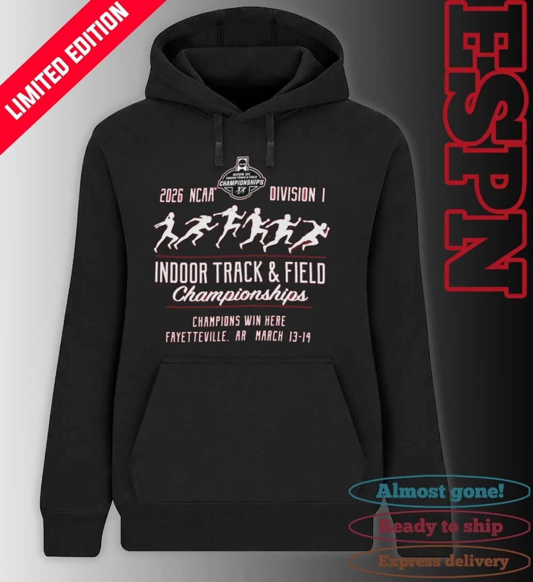 Official Champions Win Here 2026 NCAA DI Indoor Track &amp; Field Championship Shirt