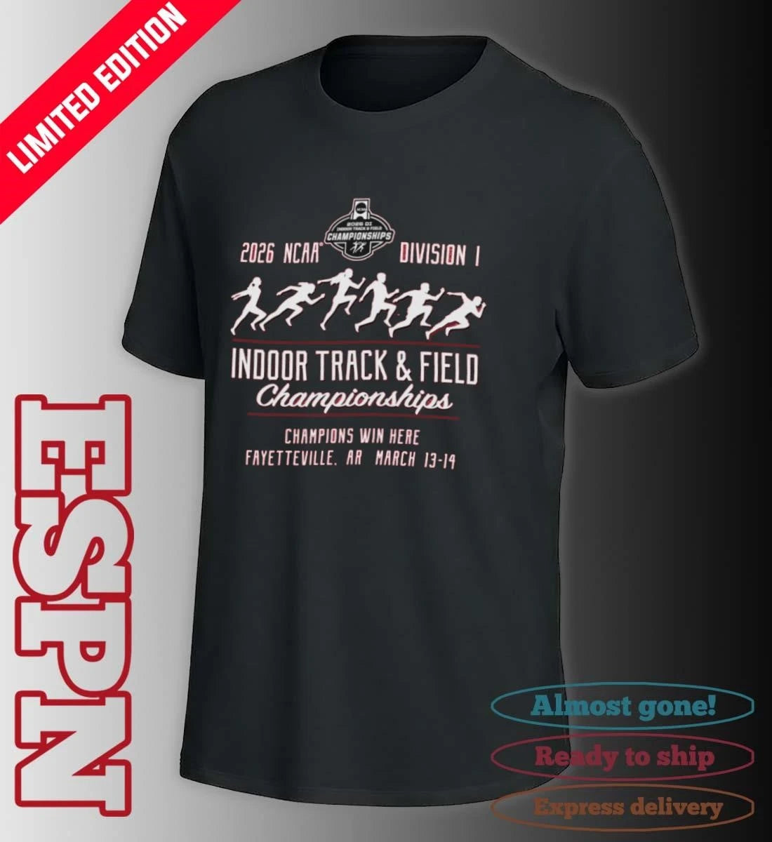 Official Champions Win Here 2026 NCAA DI Indoor Track &amp; Field Championship Shirt