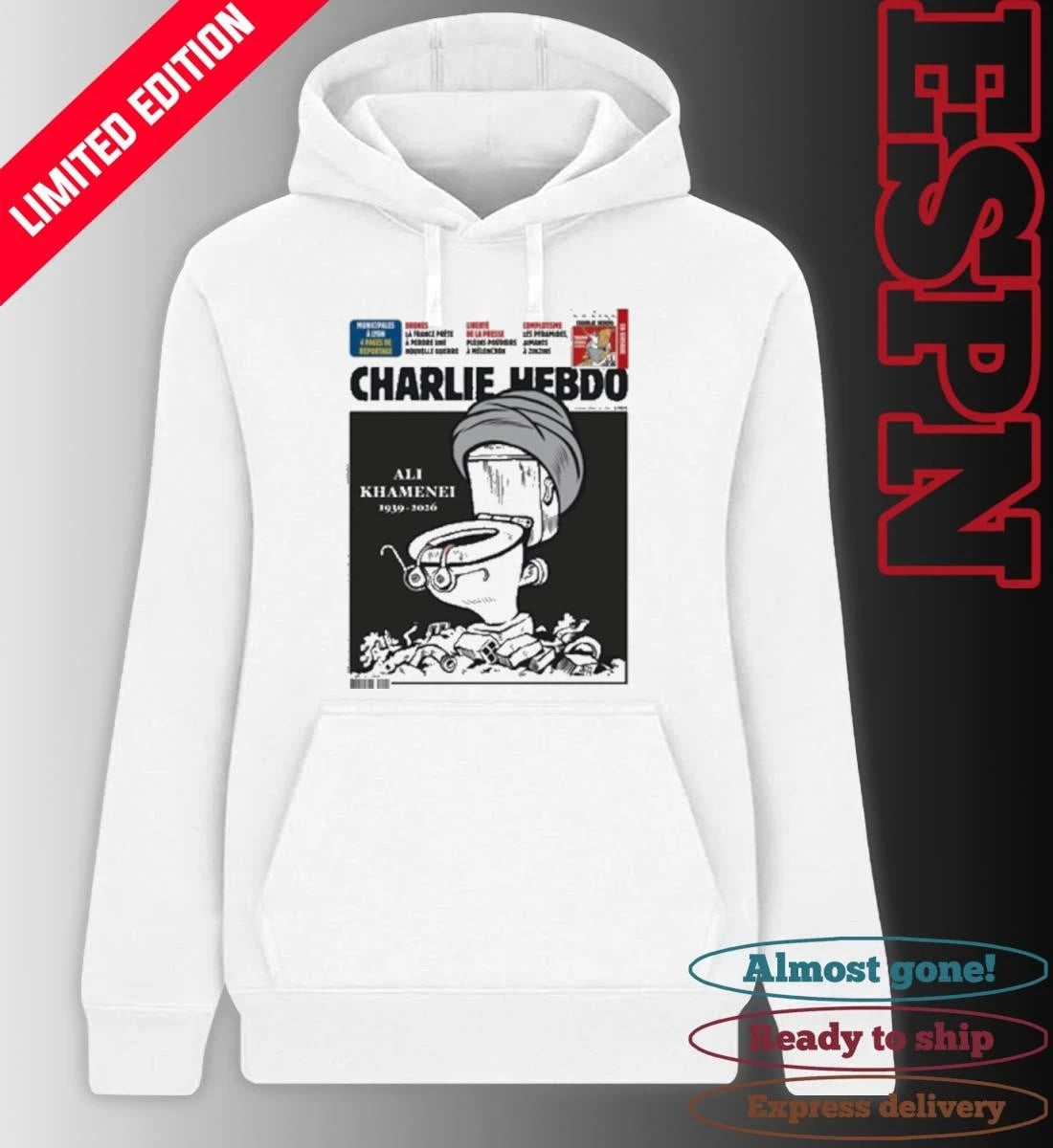 Official Charlie Hebdo Ali Khamenei Cover 2026 Shirt