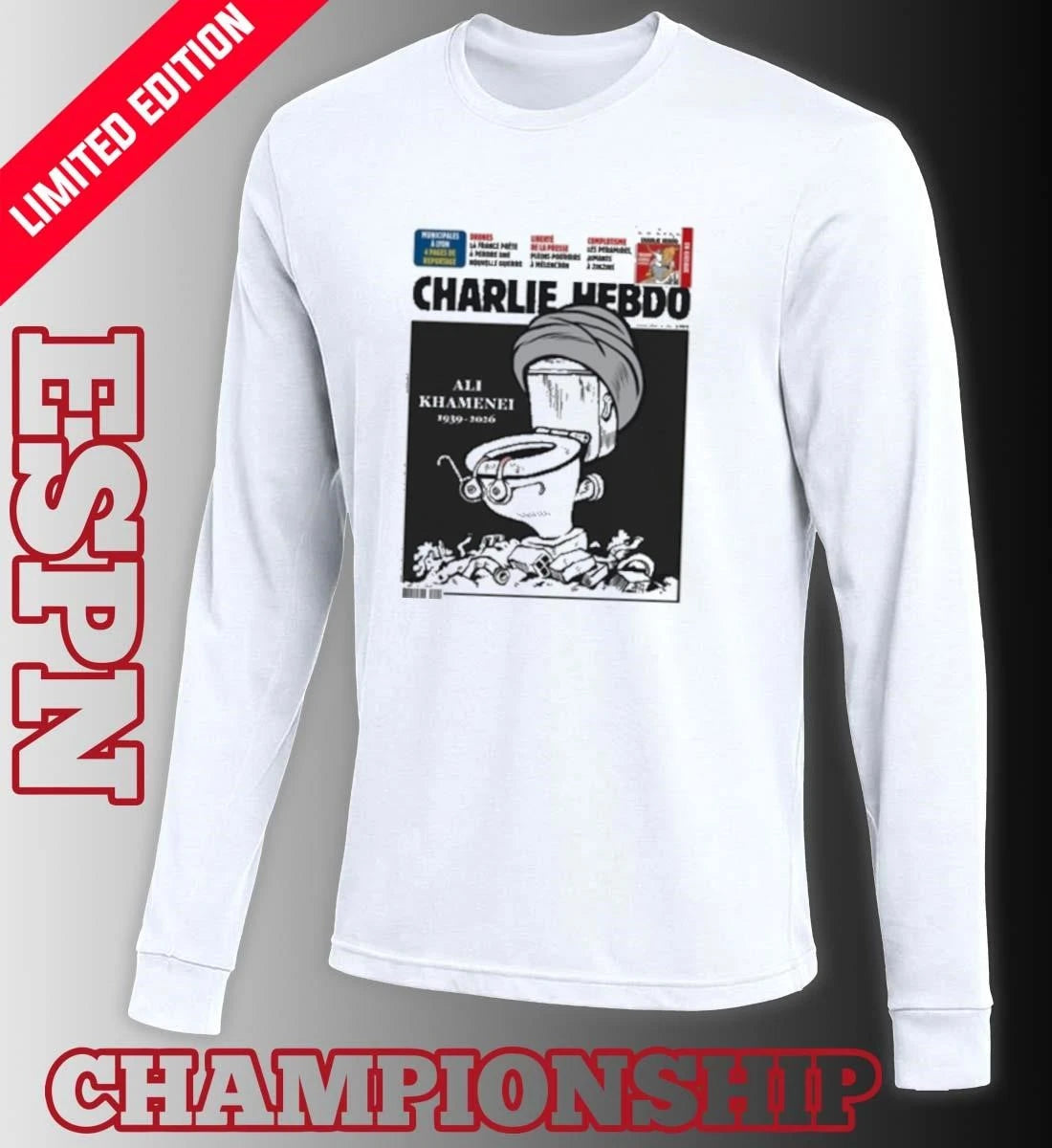 Official Charlie Hebdo Ali Khamenei Cover 2026 Shirt