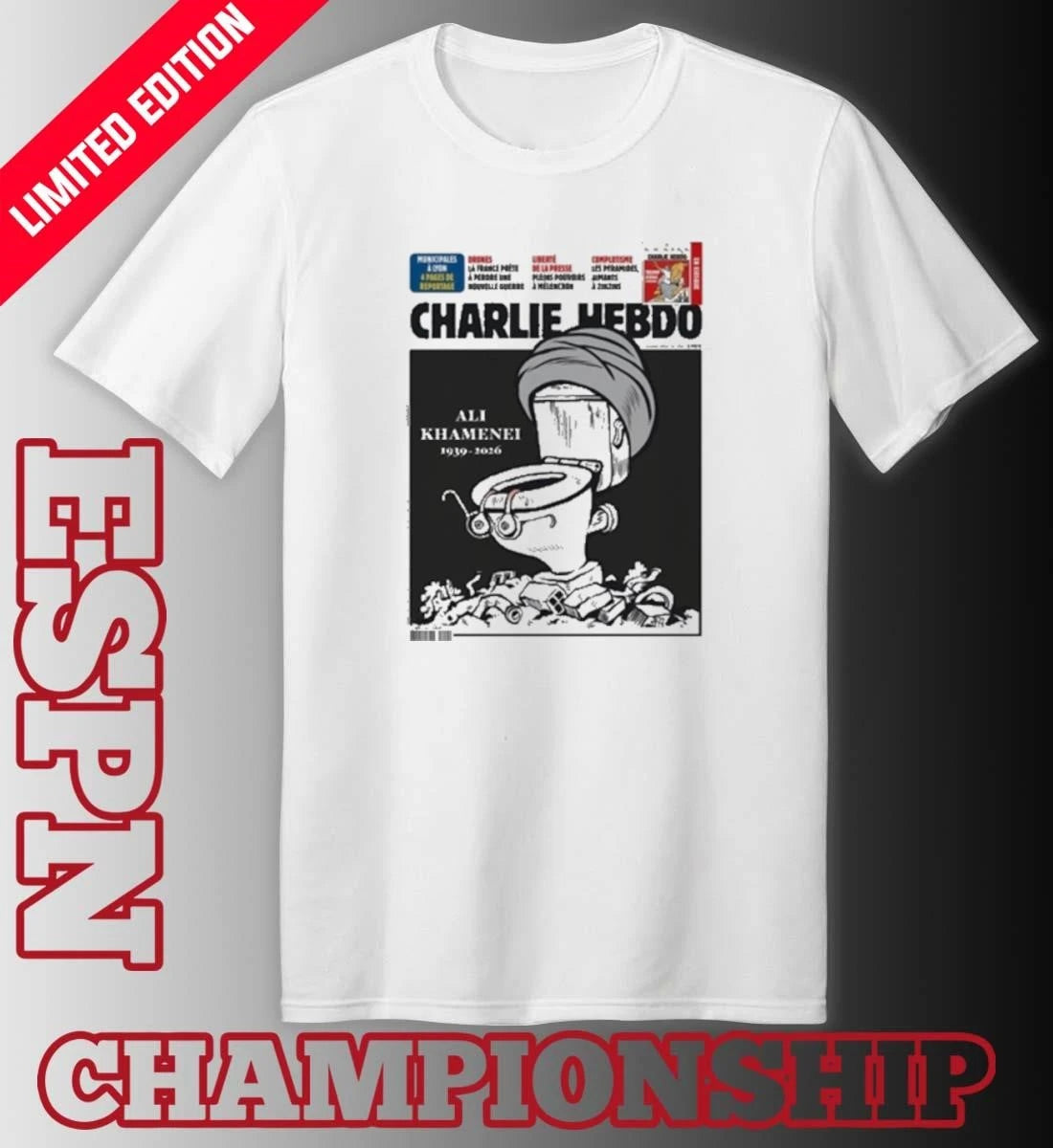 Official Charlie Hebdo Ali Khamenei Cover 2026 Shirt